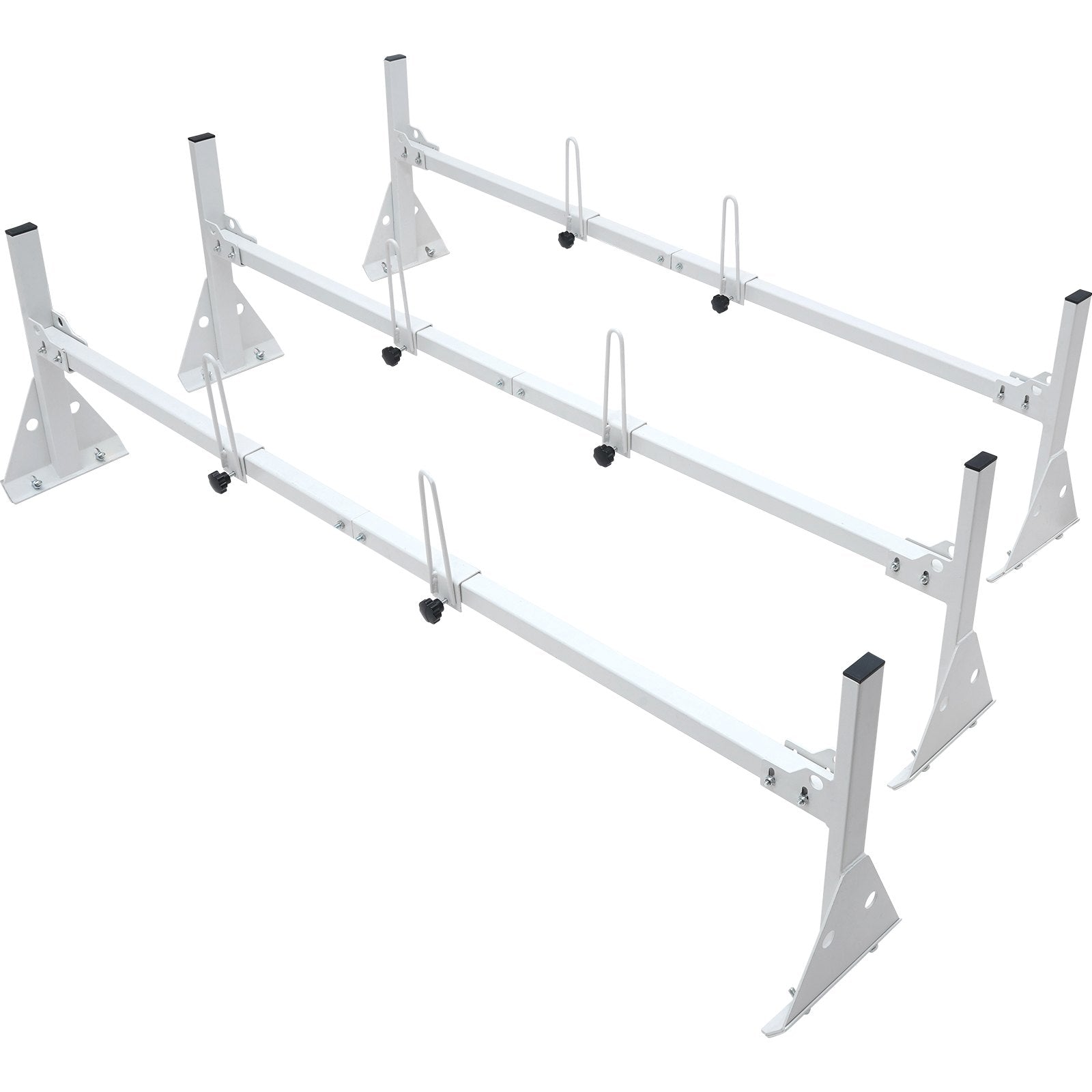 Cross Bar: VEVOR 3-Bar Van Roof Ladder Rack Adjustable 56.3"-61.4" for Full-Size Vans