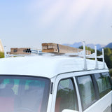 Cross Bar: VEVOR 3-Bar Van Roof Ladder Rack Adjustable 56.3"-61.4" for Full-Size Vans