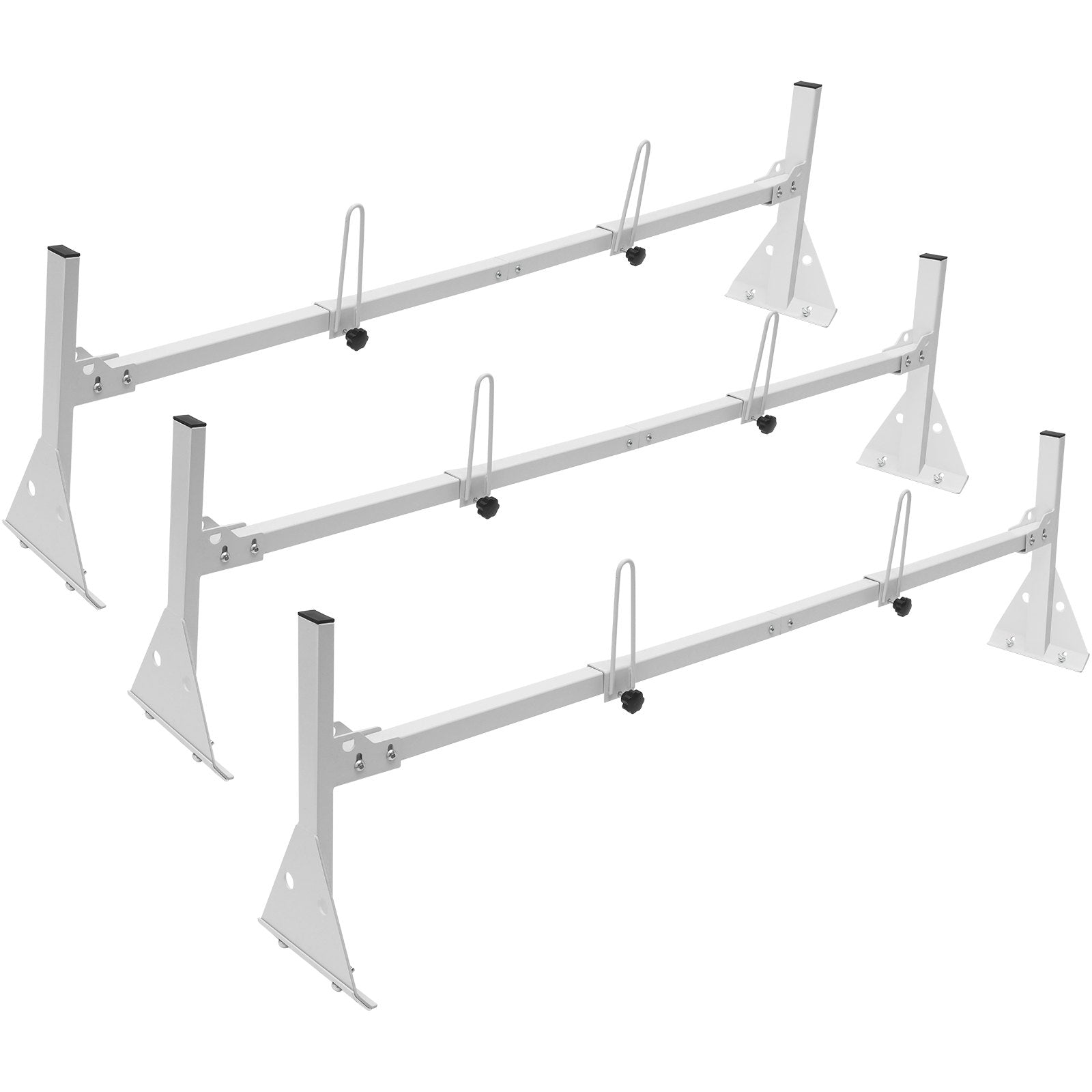 Cross Bar: VEVOR 3-Bar Van Roof Ladder Rack Adjustable 56.3"-61.4" for Full-Size Vans