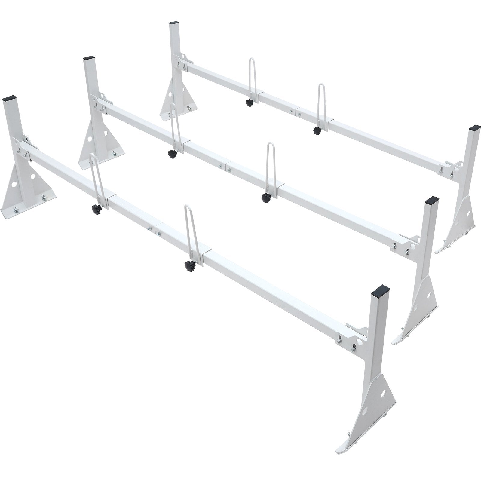 Cross Bar: VEVOR 3-Bar Van Roof Ladder Rack Adjustable 56.3"-61.4" for Full-Size Vans