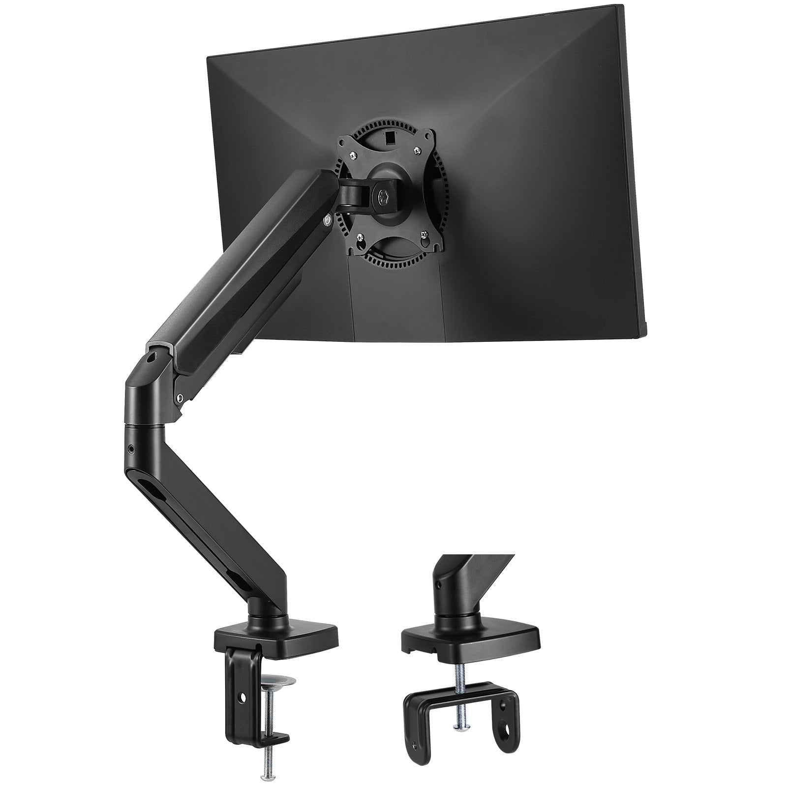 Computer Monitors & Accessories: VEVOR Single Monitor Mount, Supports 13"-32", 330-813 mm Screen, Fully Adjustable Gas Spring Monitor Arm, Hold up to 9.1 kg, Computer Monitor Stand Holder with C-Clamp/Grommet Mounting Base, VESA Mount Bracket