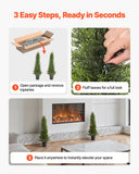 Artificial Trees: VEVOR Artificial Topiary Cedar Trees, 2 Set 914mm Faux Pine Shrubs Plants, Fake Silk Tree Look Real, Easy Assembly for Decor Front Porch Outdoor Patio Garden Balcony Backyard Indoor Office