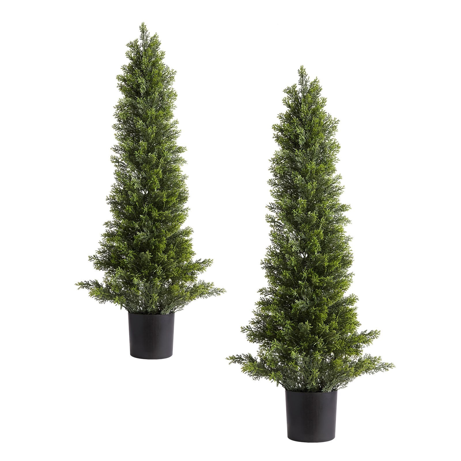 Artificial Trees: VEVOR Artificial Topiary Cedar Trees, 2 Set 914mm Faux Pine Shrubs Plants, Fake Silk Tree Look Real, Easy Assembly for Decor Front Porch Outdoor Patio Garden Balcony Backyard Indoor Office