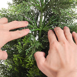 Artificial Trees: VEVOR Artificial Topiary Cedar Trees, 2 Set 914mm Faux Pine Shrubs Plants, Fake Silk Tree Look Real, Easy Assembly for Decor Front Porch Outdoor Patio Garden Balcony Backyard Indoor Office