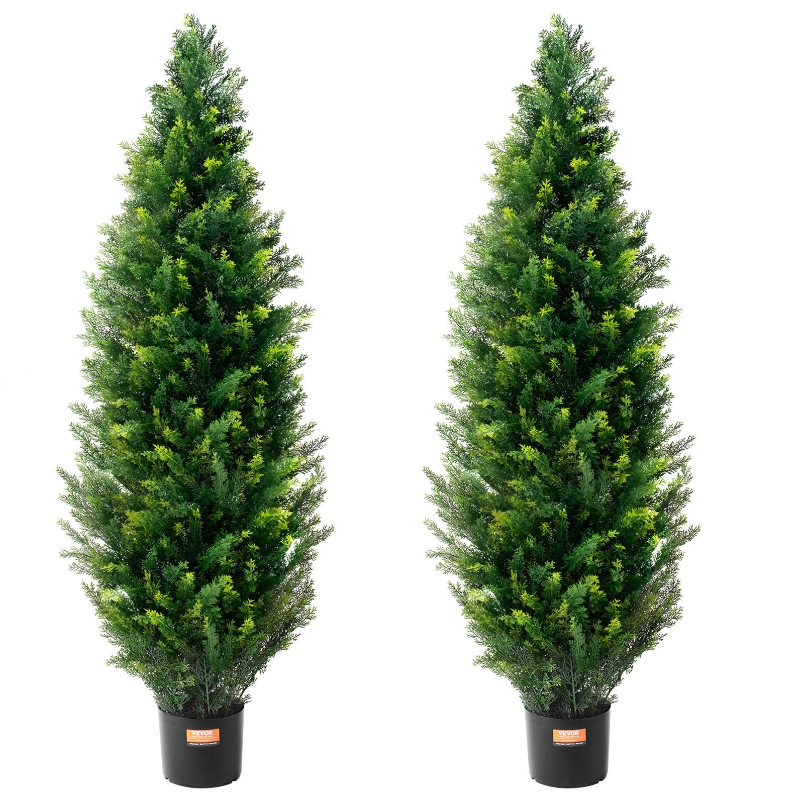 Canopies & Gazebos: VEVOR 2 Pack 4' Artificial Cedar Topiary Tree Faux Plant UV Decor In/Outdoor