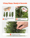 Artificial Trees: VEVOR Artificial Topiary Cedar Trees, 2 Set 1524mm Faux Pine Shrubs Plants, Fake Silk Tree Look Real, Easy Assembly for Decor Front Porch Outdoor Patio Garden Balcony Backyard Indoor Office