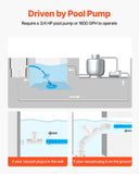 Pool Sweeps & Vacuums: VEVOR Suction Pool Cleaner, Automatic Pool Vacuum Cleaner, Suction Side Automatic Pool Cleaner, Suction Vacuum Pool Sweeper with 12 Hoses, for In-ground and Above-ground Pool Up to 609.6 x 1066.8 cm