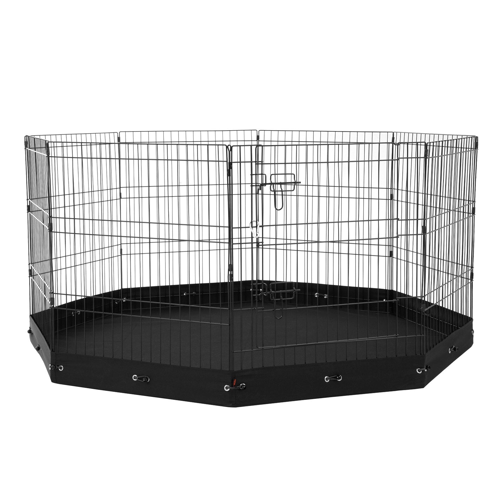 Dog Playpens & Gates: VEVOR Dog Playpen, 8 Pcs 30"H x 24"W Panels Foldable Metal Pet Exercise Pen, Dog Fence Indoor and Outdoor Pen with Door, 600D Oxford Fabric Bottom Pad, Pet Playpen for Dogs, Cats, Other Small Animals