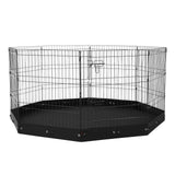 Dog Playpens & Gates: VEVOR Dog Playpen, 8 Pcs 30"H x 24"W Panels Foldable Metal Pet Exercise Pen, Dog Fence Indoor and Outdoor Pen with Door, 600D Oxford Fabric Bottom Pad, Pet Playpen for Dogs, Cats, Other Small Animals