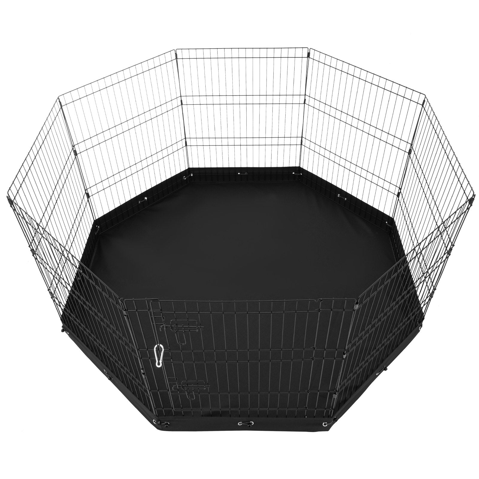 Dog Playpens & Gates: VEVOR Dog Playpen, 8 Pcs 30"H x 24"W Panels Foldable Metal Pet Exercise Pen, Dog Fence Indoor and Outdoor Pen with Door, 600D Oxford Fabric Bottom Pad, Pet Playpen for Dogs, Cats, Other Small Animals
