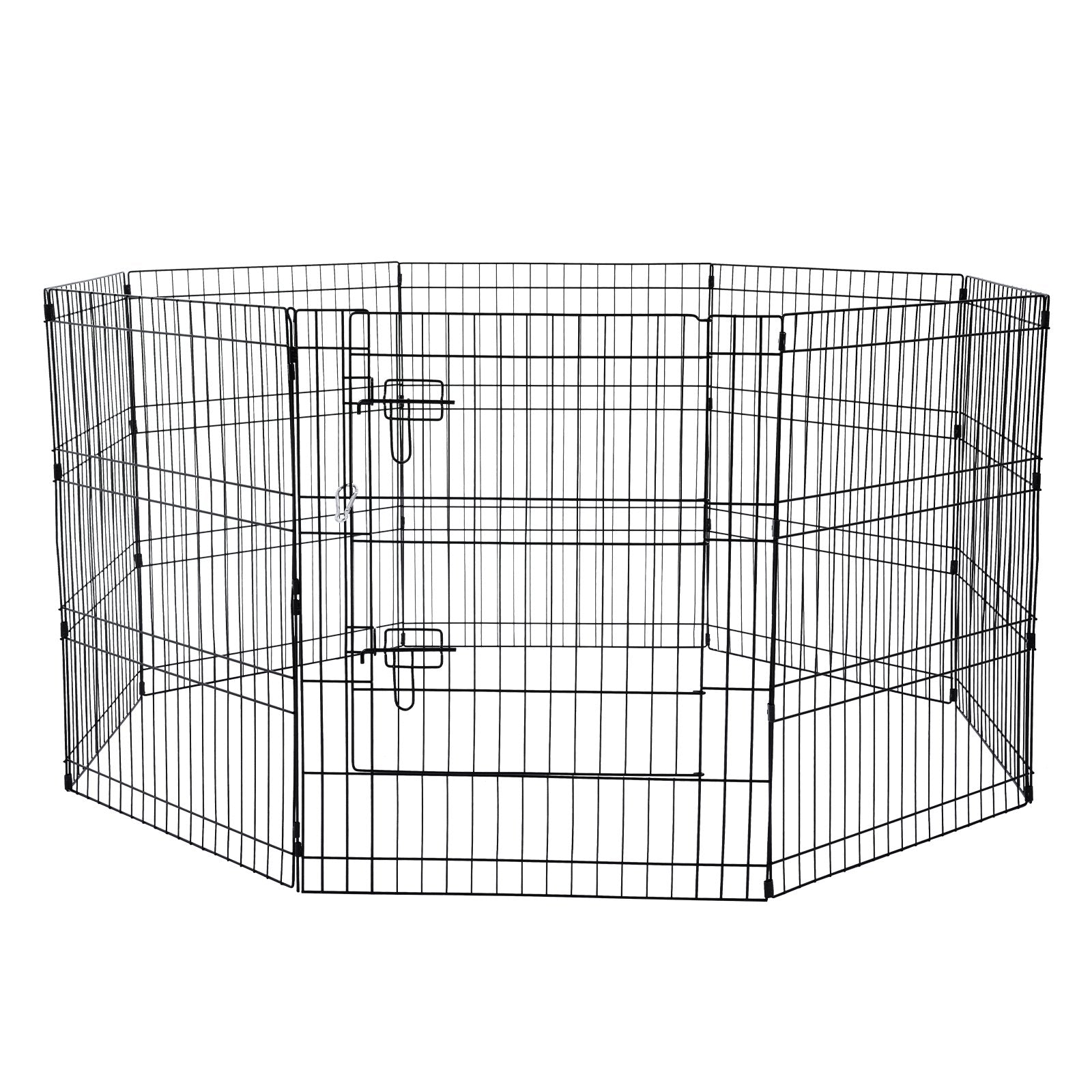 Dog Playpens & Gates: VEVOR Dog Playpen, 8 Pcs 30"H x 24"W Panels Foldable Metal Pet Exercise Pen, Dog Fence Indoor and Outdoor Pen with Door, 600D Oxford Fabric Bottom Pad, Pet Playpen for Dogs, Cats, Other Small Animals