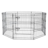 Dog Playpens & Gates: VEVOR Dog Playpen, 8 Pcs 30"H x 24"W Panels Foldable Metal Pet Exercise Pen, Dog Fence Indoor and Outdoor Pen with Door, 600D Oxford Fabric Bottom Pad, Pet Playpen for Dogs, Cats, Other Small Animals