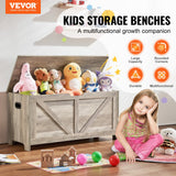 Toy Boxes: VEVOR Kids Toy Storage Bench Wooden Toy Box Chest 38.98 x 15.55 x 18.9 in Gray