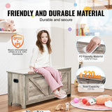 Toy Boxes: VEVOR Kids Toy Storage Bench Wooden Toy Box Chest 38.98 x 15.55 x 18.9 in Gray