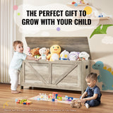 Toy Boxes: VEVOR Kids Toy Storage Bench Wooden Toy Box Chest 38.98 x 15.55 x 18.9 in Gray