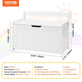 Basketball & Basketball Accessories: VEVOR Kids Toy Storage Bench Wooden Toy Box Chest 32.68 x 17.91 x 24.02" White