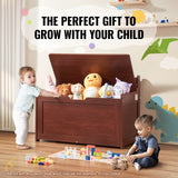 Toy Boxes: VEVOR Kids Toy Storage Bench Wooden Toy Box Chest 32.68 x 17.91 x 24.02" Cherry