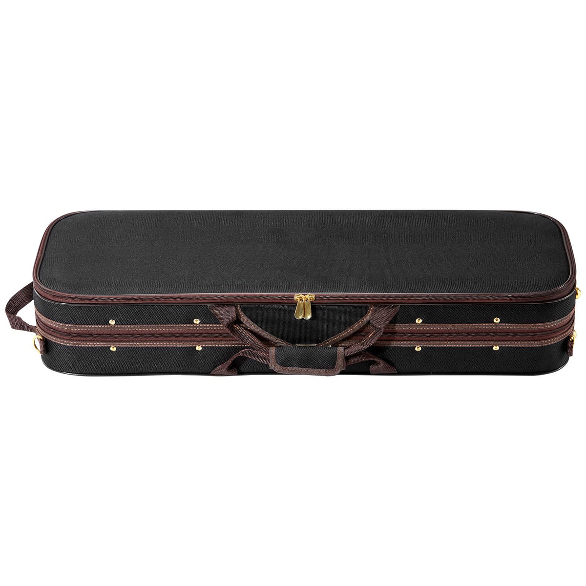 4/4 Full Size Violin Case, Built-in Hygrometer, Lightweight Portable Travel Carrying Bag, with Plush Lining, Shoulder Straps, Anti-Scratch, Professional Oblong Shape, for Violin, Black