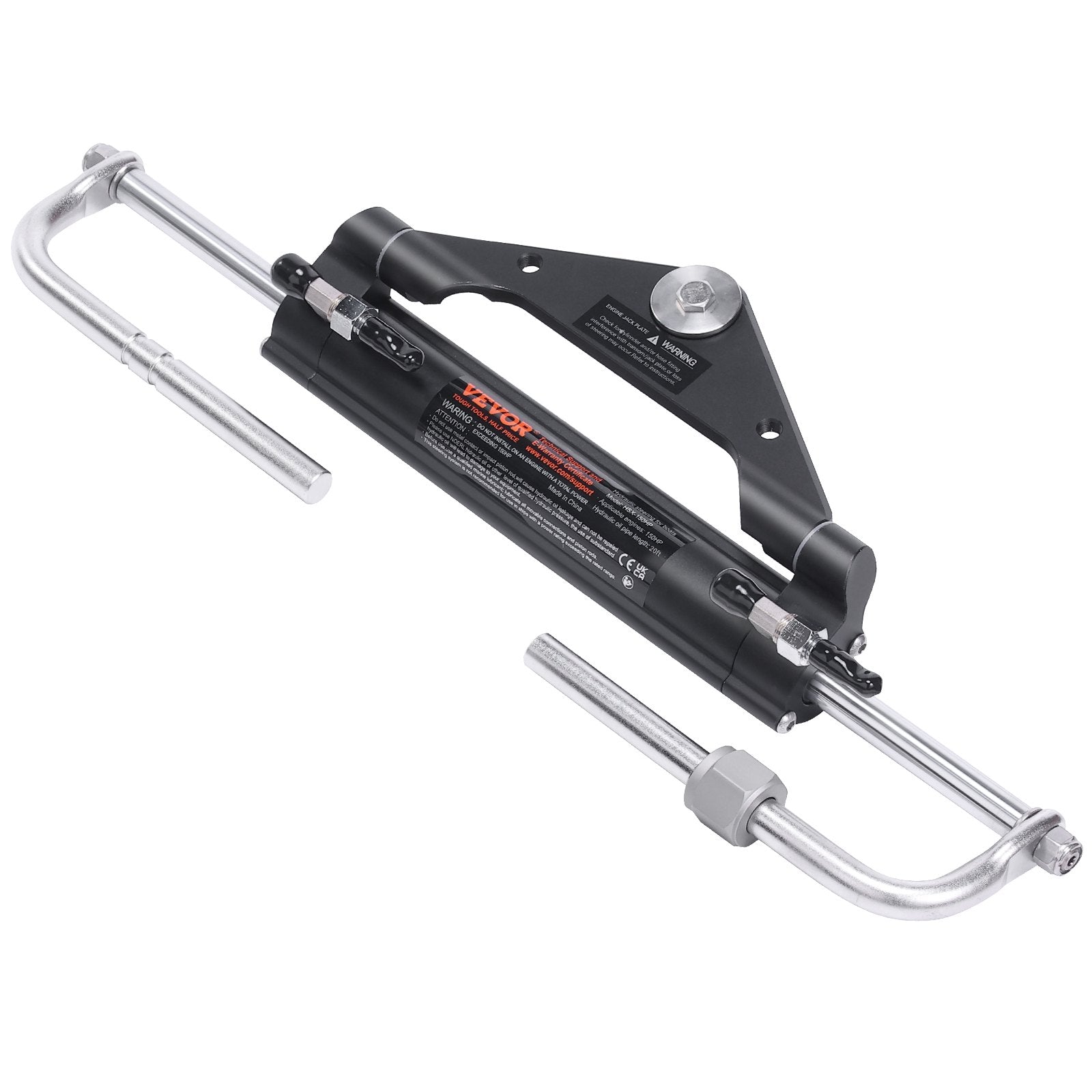 Boating Accessories: VEVOR 150HP Hydraulic Outboard Steering Kit Boat Marine System, Built-in Two-Way Lock Cylinder, 150HP Pump and High-Strength Nylon Hose for Single Station, Single-Engine use