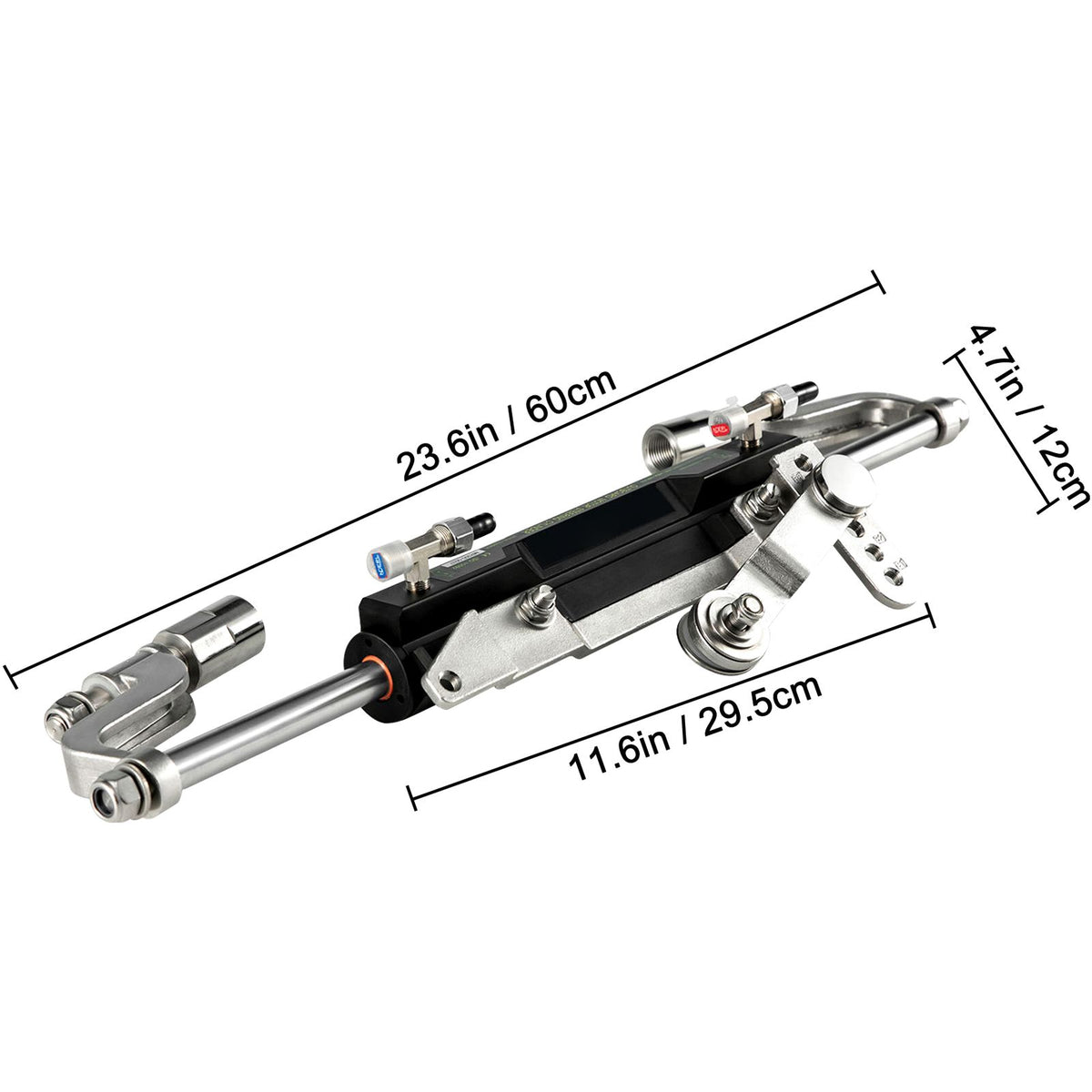 Hydraulic Steering Kit 300HP Hydraulic Steering Compact Cylinder Hydraulic Outboard Steering Kit with Helm Pump for Boat Marine Steering System