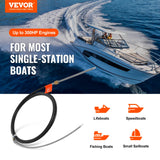 Bath Mats & Rugs: VEVOR Boat Steering Cable, 17 Feet Outboard Marine Rotary Steering Cable, 1/2 Ton High Tensile Strength, Steel Steering Wheel Cable Compatible with Most Single-Station Outboard Steering Systems