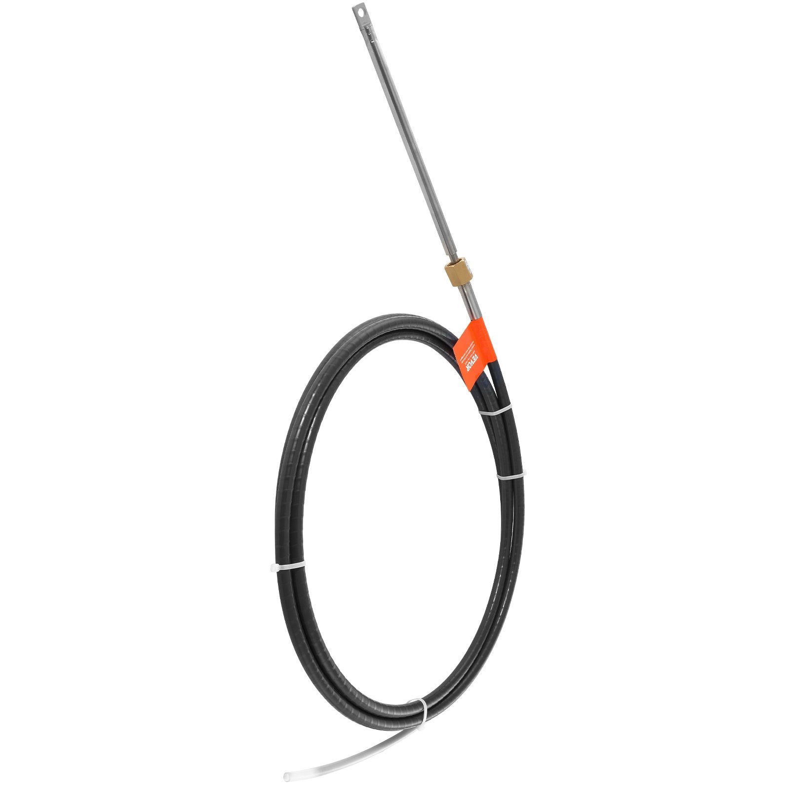 Boat Steering Cable, 17 Feet Outboard Marine Rotary Steering Cable, 1/2 Ton High Tensile Strength, Steel Steering Wheel Cable Compatible with Most Single-Station Outboard Steering Systems