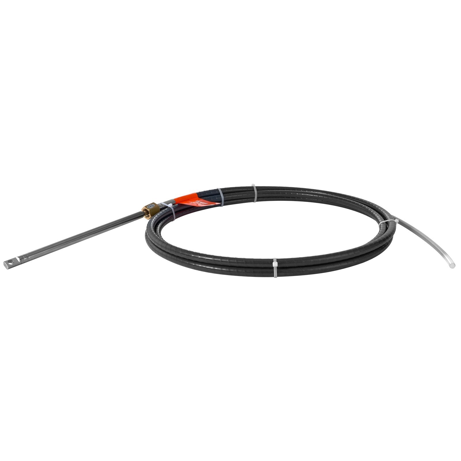 Boat Steering Cable, 17 Feet Outboard Marine Rotary Steering Cable, 1/2 Ton High Tensile Strength, Steel Steering Wheel Cable Compatible with Most Single-Station Outboard Steering Systems