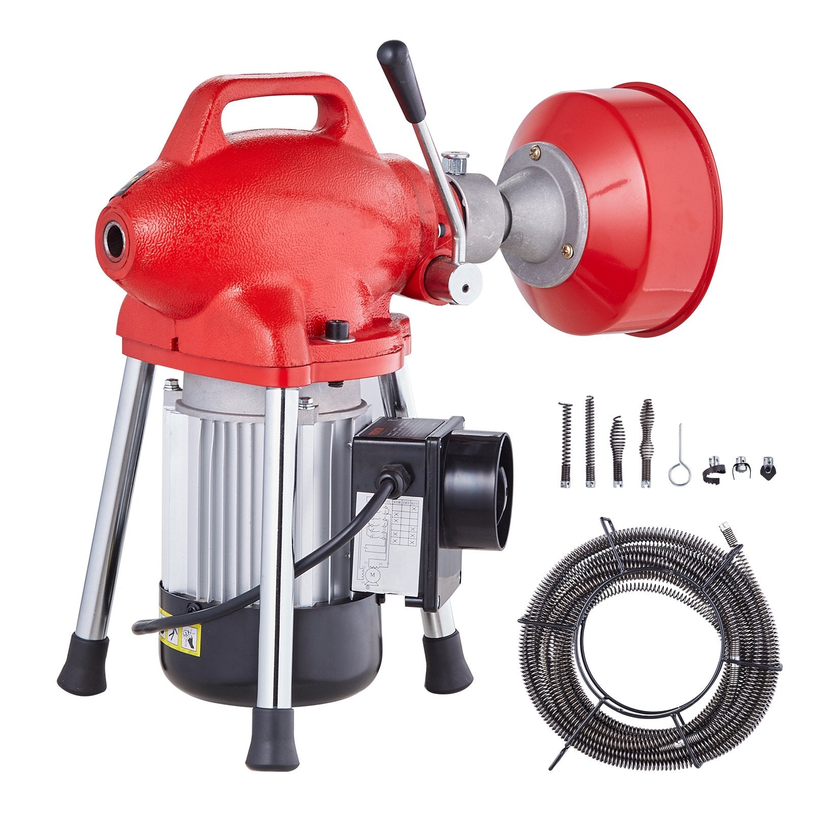 Gardening Tools: VEVOR Drain Cleaner Machine 66FT x 5/8In 250W Sectional Snake Auger Manual Feed