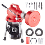 Gardening Tools: VEVOR Drain Cleaner Machine 120FT x 5/8In 370W Sectional Snake Auger Manual Feed