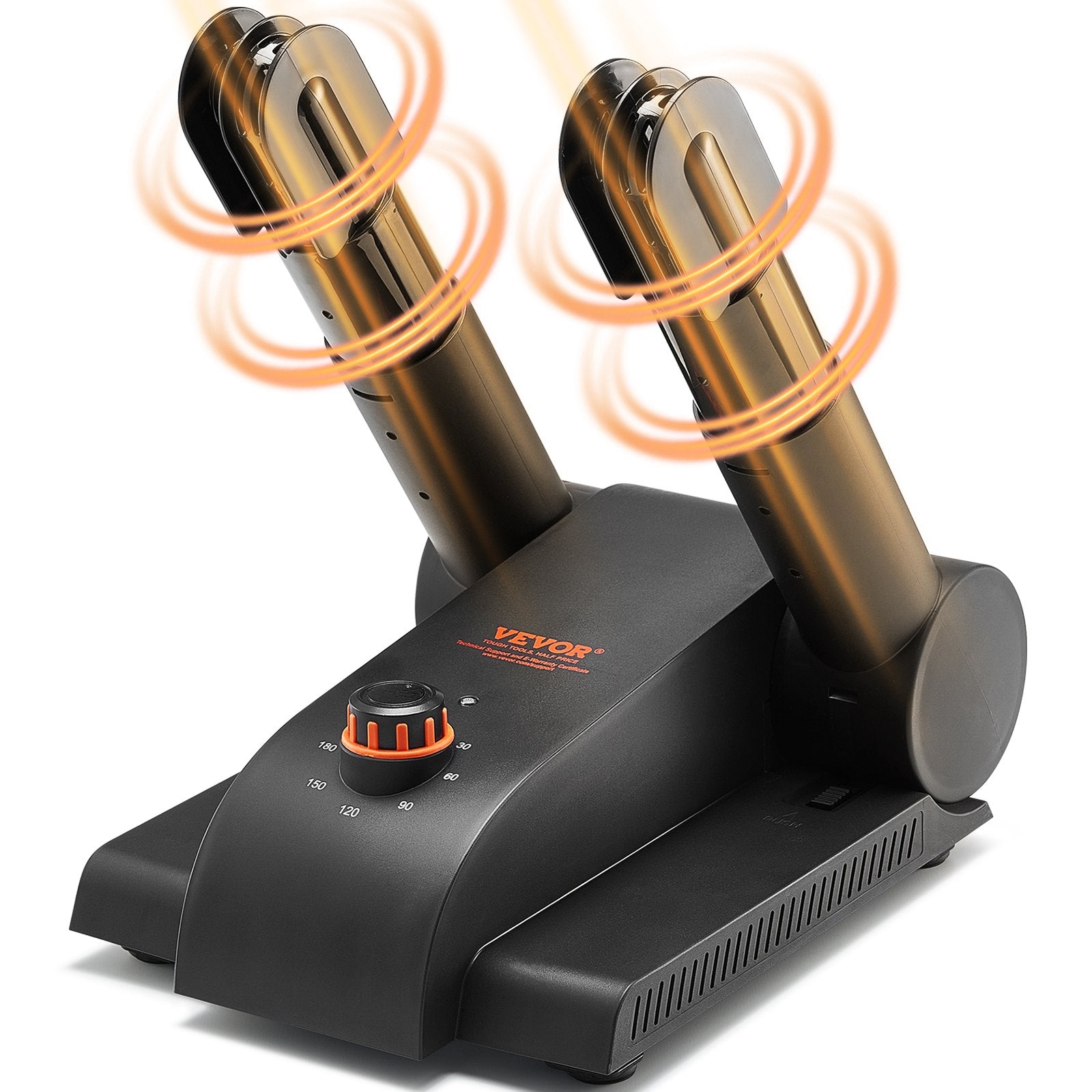 Men's Uggs & Slippers: VEVOR Foldable 2-Tube Shoe Dryer Boot Dryer with Heat Blower Black & Orange