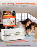 Washing Machines: VEVOR Continuous Sealing Machine, 8-12 mm Seal Width, Automatic Continuous Band Sealer with Digital Temperature Control, Automatic Shutdown, Portable Heat Sealing Machine for 0.06-0.2 mm Plastic Bags