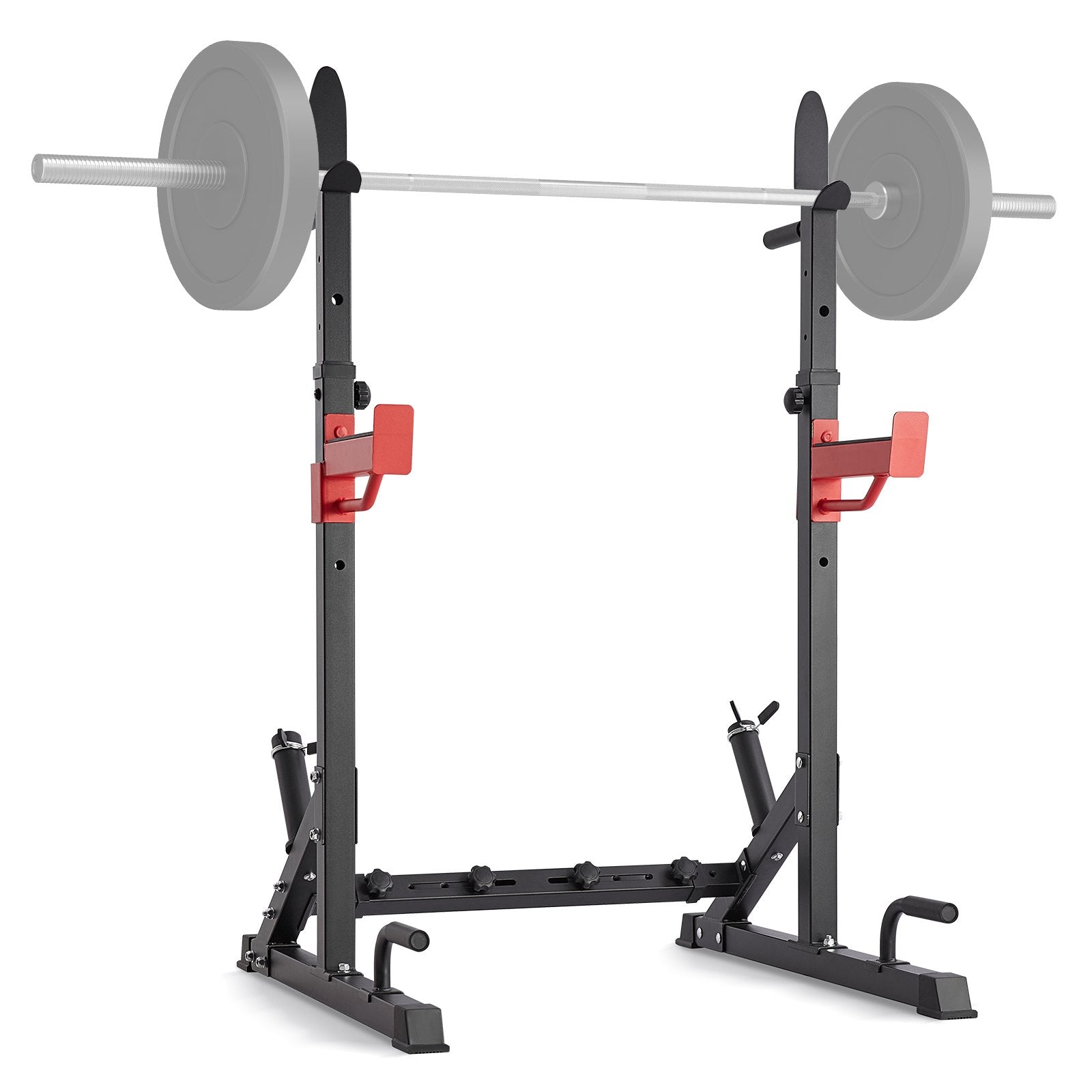 Exercise Benches: VEVOR Squat Power Rack Adjustable Heavy Duty Barbell Weight Bench Press Stand