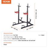 Exercise Benches: VEVOR Squat Power Rack Adjustable Heavy Duty Barbell Weight Bench Press Stand