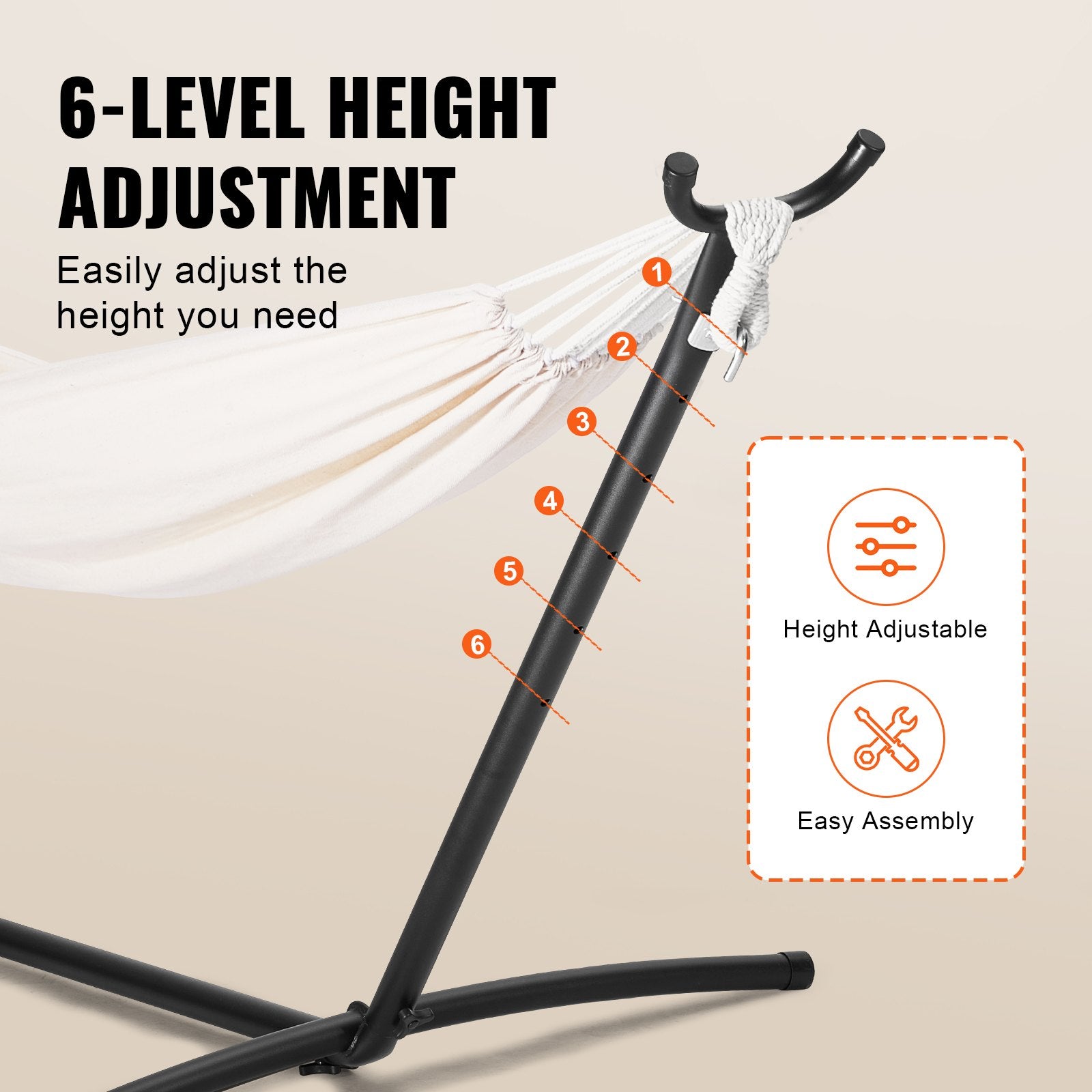 Portable Hammock Stand, 450lbs Capacity Steel Hammock Stand for 2 Person, Heavy Duty Adjustable Hooks Hammock Frame Fits 10-13 ft Hammocks, Space Saving with Carrying Bag for Outdoor or Indoor