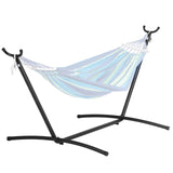 Tents: VEVOR Portable Hammock Stand, 450lbs Capacity Steel Hammock Stand for 2 Person, Heavy Duty Adjustable Hooks Hammock Frame Fits 10-13 ft Hammocks, Space Saving with Carrying Bag for Outdoor or Indoor