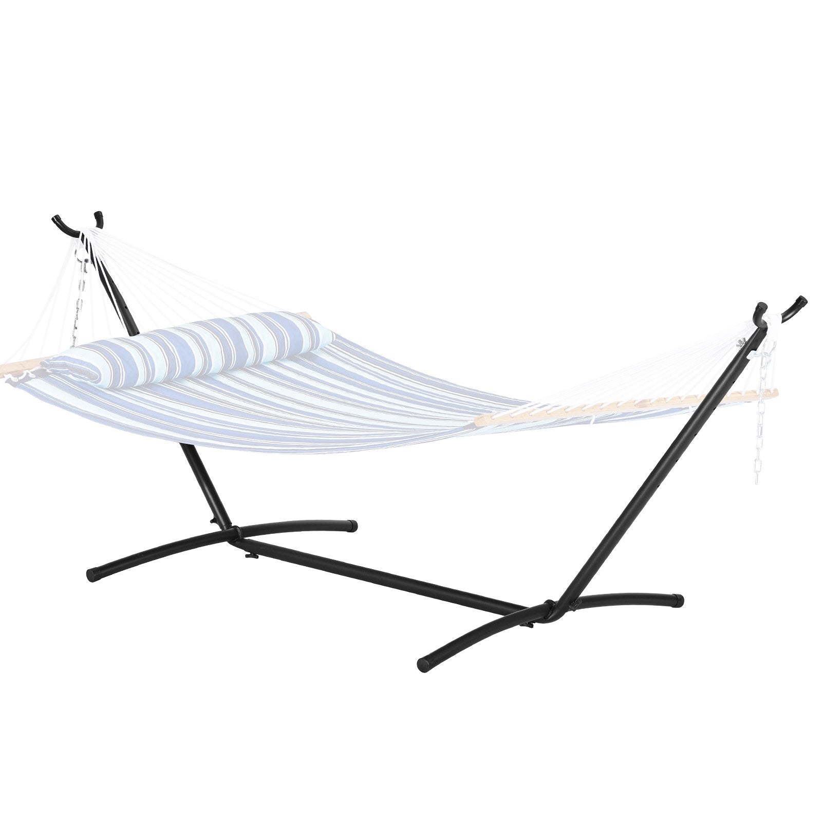 Portable Hammock Stand, 450lbs Capacity Steel Hammock Stand for 2 Person, Heavy Duty Adjustable Hooks Hammock Frame Fits 10-13 ft Hammocks, Space Saving with Carrying Bag for Outdoor or Indoor