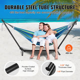Tents: VEVOR Portable Hammock Stand, 450lbs Capacity Steel Hammock Stand for 2 Person, Heavy Duty Adjustable Hooks Hammock Frame Fits 9.5-12.6 ft Hammocks, Space Saving with Carrying Bag for Outdoor or Indoor
