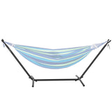 Tents: VEVOR Portable Hammock Stand, 450lbs Capacity Steel Hammock Stand for 2 Person, Heavy Duty Adjustable Hooks Hammock Frame Fits 9.5-12.6 ft Hammocks, Space Saving with Carrying Bag for Outdoor or Indoor