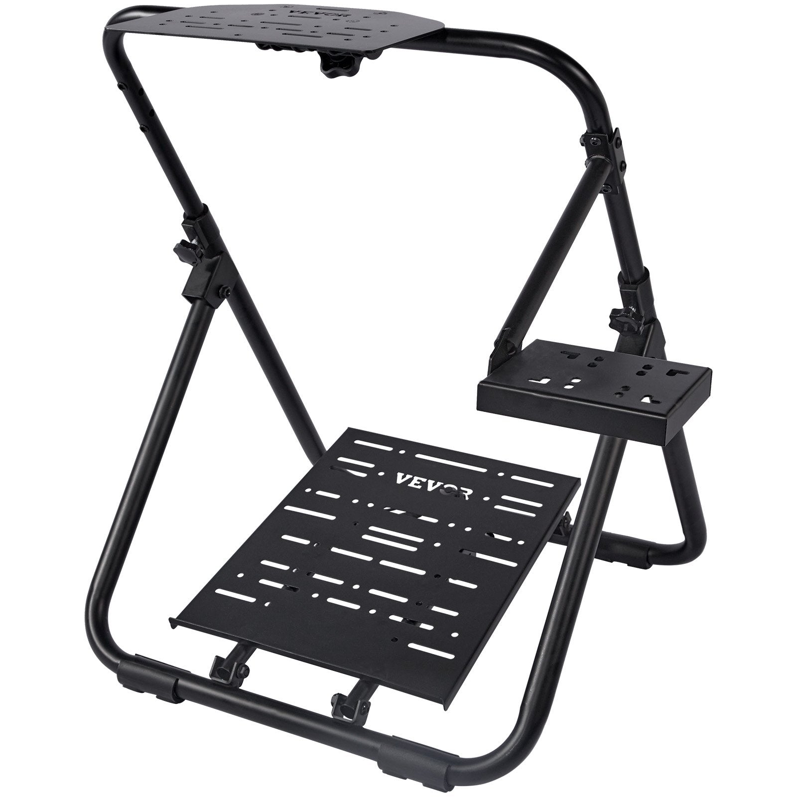 Gaming Chairs: VEVOR Foldable Racing Steering Wheel Stand, Height Adjustable Universal Base Compatible with Logitech & Thrustmaster Racing Wheel and Pedal, Heavy-duty Frame Standard GT/Formula Seating Portable