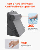 Cat Bowls, Feeders & Waterers: VEVOR Bed Wedge Pillow for Sleeping, 3 Pcs Adjustable Orthopedic Bed Wedge Set, with Washable Cover & Foam Support, Post Surgery Pillow for Acid Reflux, Back Pain, Snoring Relief & GERD, Dark Grey