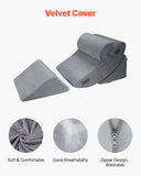 Cat Bowls, Feeders & Waterers: VEVOR Wedge Pillow for Sleeping, 4 Pcs Adjustable Orthopedic Bed Wedge Set, Support Leg Neck Shoulder, Post Surgery Pillow for Back Pain, Acid Reflux, Snoring Relief, Sitting up in Bed, Dark Grey