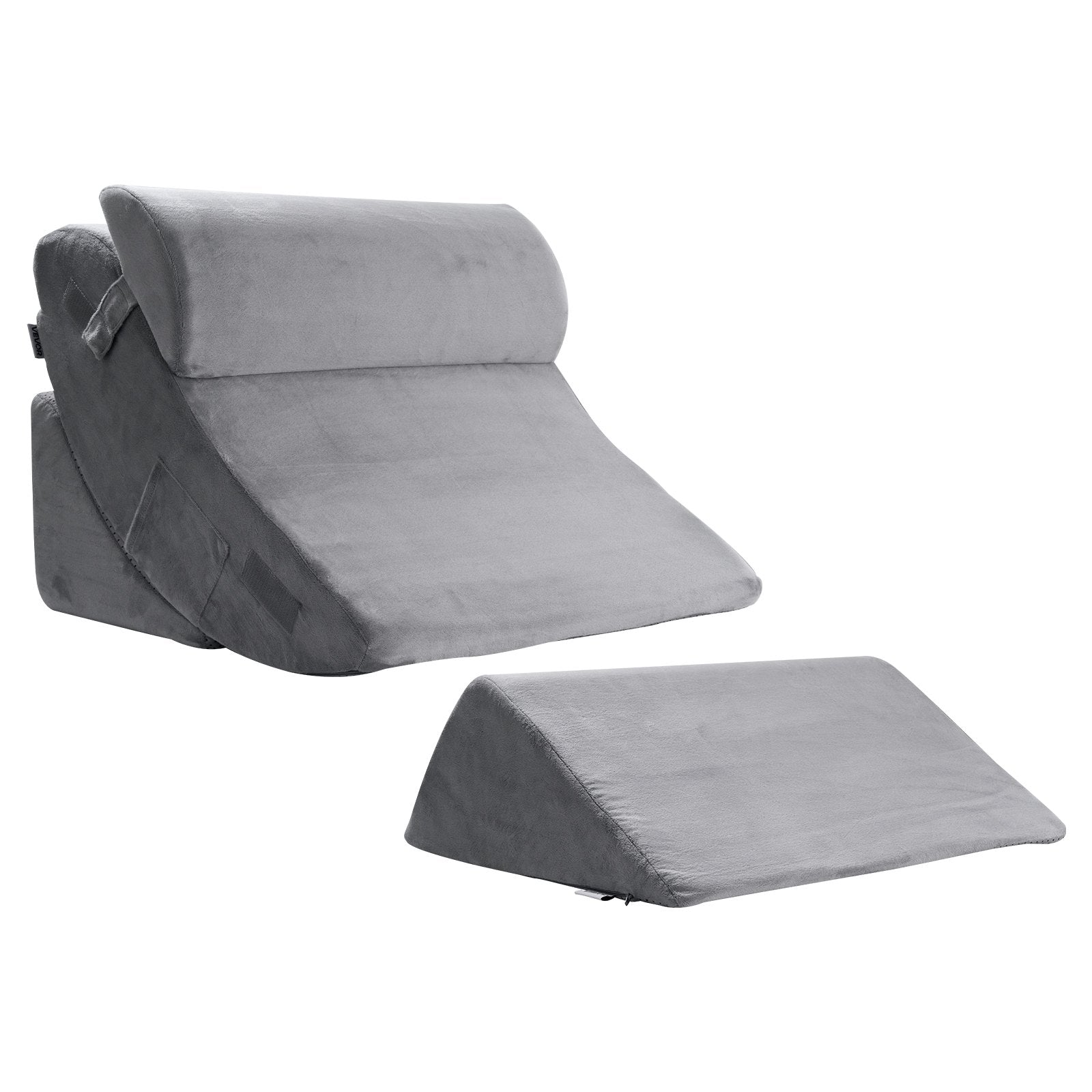 Cat Bowls, Feeders & Waterers: VEVOR Wedge Pillow for Sleeping, 4 Pcs Adjustable Orthopedic Bed Wedge Set, Support Leg Neck Shoulder, Post Surgery Pillow for Back Pain, Acid Reflux, Snoring Relief, Sitting up in Bed, Dark Grey