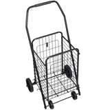 Cat Scratchers: VEVOR Shopping Cart, Folding Grocery Utility Cart with Swivel Wheels, 40.8 kg Large Load Capacity, Heavy Duty Rolling Laundry Basket Butler for Laundry, Shopping, Camping, Grocery, Luggage, Black
