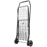 Cat Scratchers: VEVOR Shopping Cart, Folding Grocery Utility Cart with Dual Baskets, Waterproof Liner & Wheels, 45 KG Large Load Capacity, Heavy Duty Laundry Basket for Laundry, Shopping, Camping, Grocery, Luggage