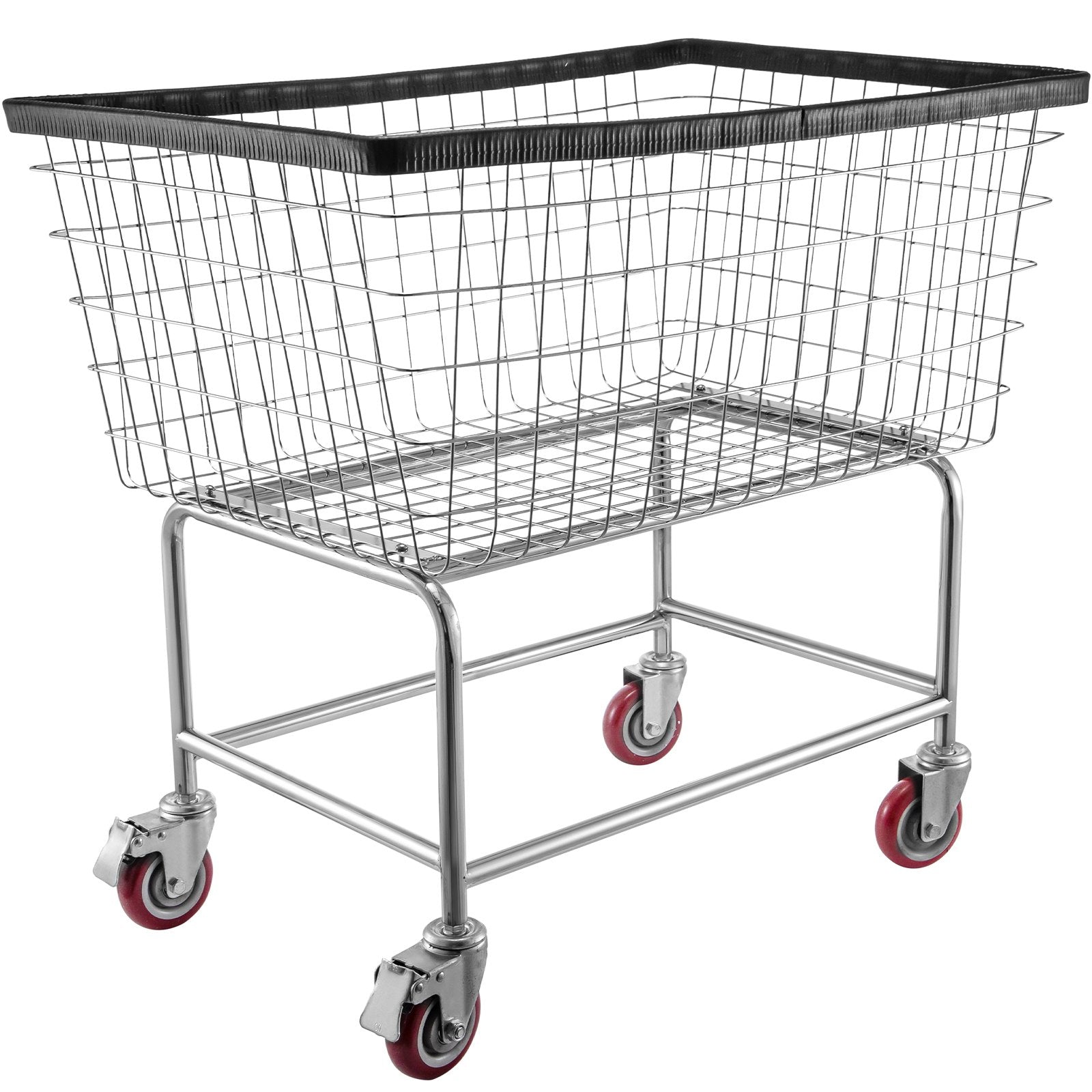 Clothing & Wardrobe Storage: VEVOR Wire Laundry Cart Wire Laundry Basket 4.5 Bushel Heavy Duty w/ 5'' Wheels