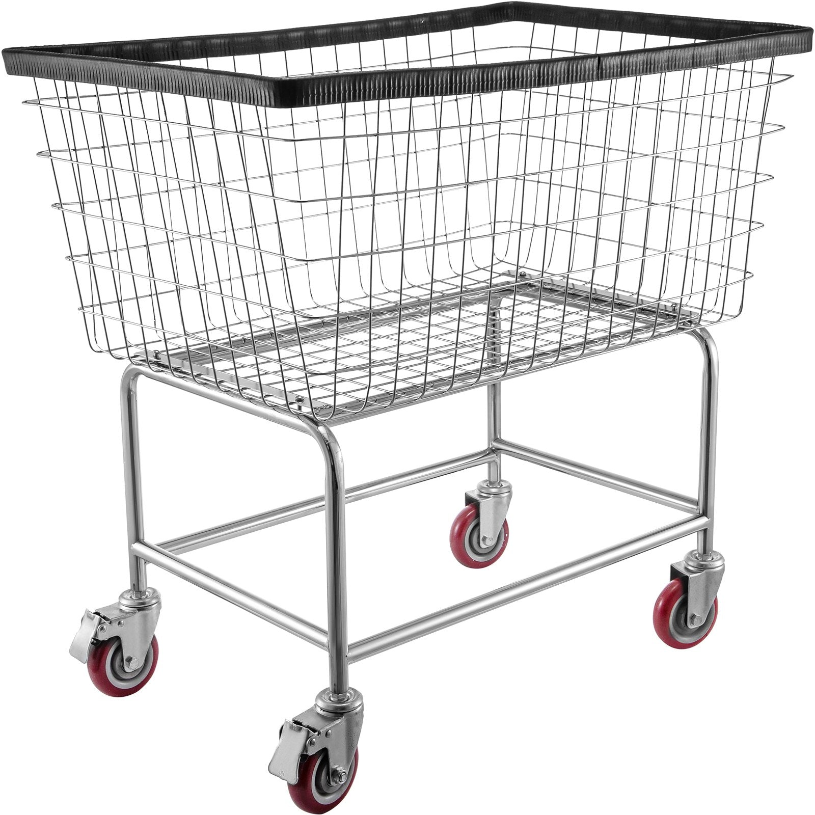 Clothing & Wardrobe Storage: VEVOR Wire Laundry Cart Wire Laundry Basket 4.5 Bushel Heavy Duty w/ 5'' Wheels
