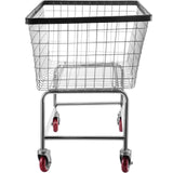 Clothing & Wardrobe Storage: VEVOR Wire Laundry Cart Wire Laundry Basket 4.5 Bushel Heavy Duty w/ 5'' Wheels