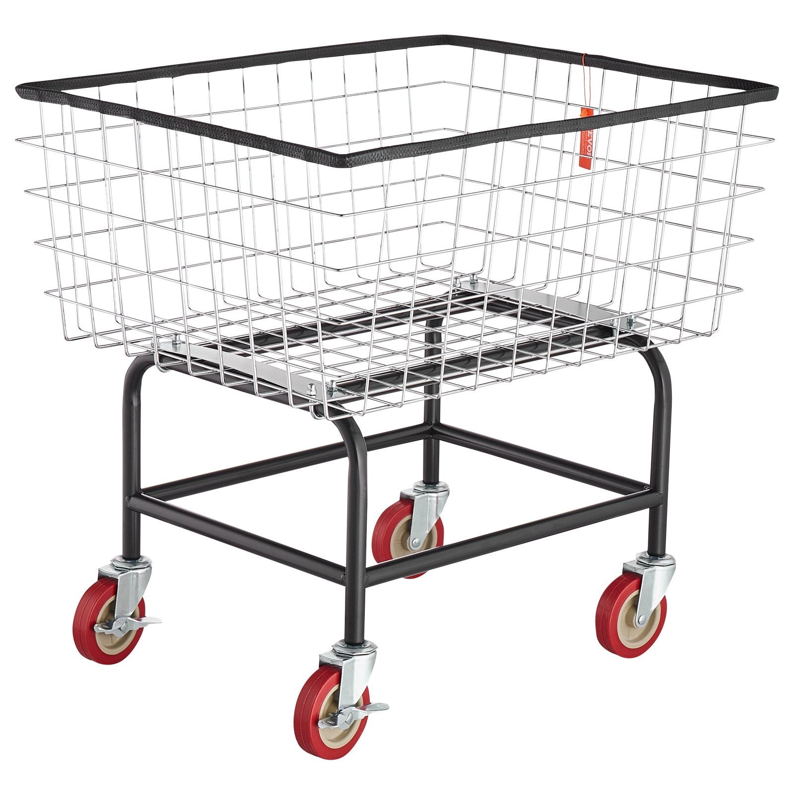 Laundry Baskets: VEVOR Wire Laundry Cart Wire Laundry Basket 2.8 Bushel Heavy Duty w/ 4'' Wheels
