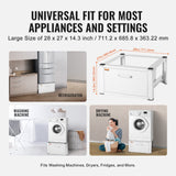 Gymnastics: VEVOR Laundry Pedestal 686mmmW x 366mmH, Washer And Dryer Base Stand Platform Universal Fit 299kg Capacity, Heavy Duty Multi-Functional Base for Washing Machine with Drawer & Rich Accessories