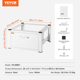 Gymnastics: VEVOR Laundry Pedestal 686mmmW x 366mmH, Washer And Dryer Base Stand Platform Universal Fit 299kg Capacity, Heavy Duty Multi-Functional Base for Washing Machine with Drawer & Rich Accessories